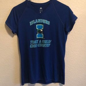 Adidas islander track and field short sleeve